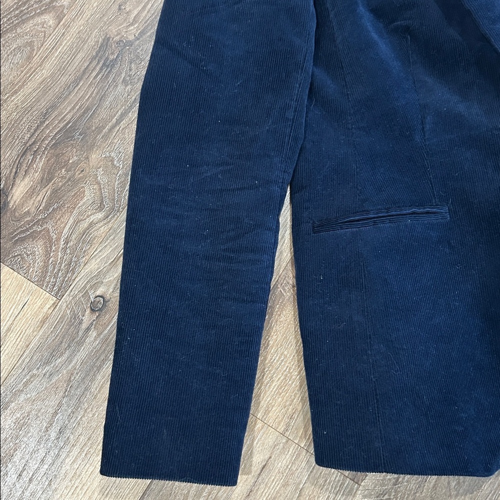 J.Crew Campbell corduroy blazer Navy one button lined classic size 0 - Picture 3 of 15